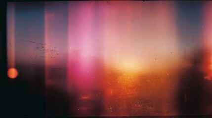 Soft Background of light leaks lens flare retro film overly, image with scratch, dust. Holographic effect background