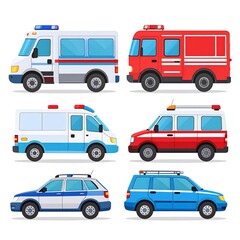 Fototapeta premium Emergency vehicles (1)