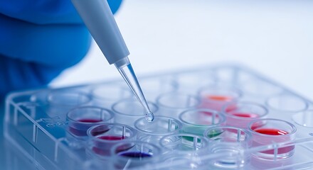 Precise liquid dispensing in a multi-well plate for scientific research and diagnostics