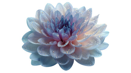 Ethereal floral bloom, isolated on transparent background