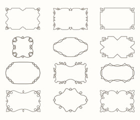 Elegant vintage frames and borders set
