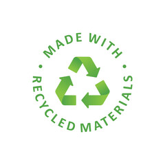 Made with recycled materials logo