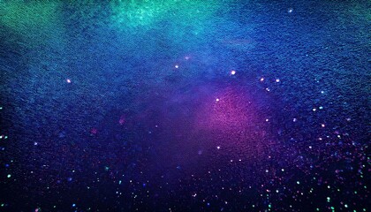 Black dark violet blue petrol teal jade green abstract background. Color gradient ombre blur. Rough grain grainy noise. Light bright neon glow glitter metallic. Festive Christmas