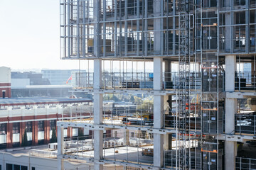 View of Building Construction in Melbourne Australia