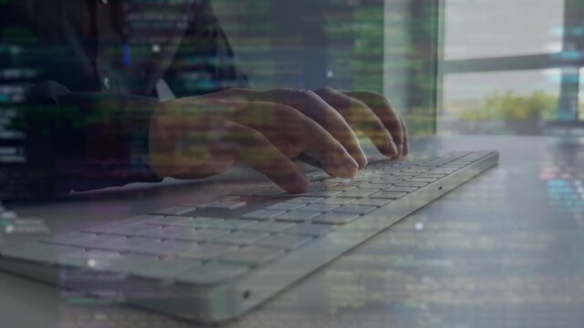 Agile programming and DevOps technology. Programmer working with computer code. System engineer and programming digital development. IT operations concept.Software development updating.