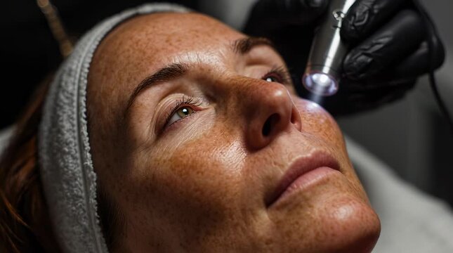 Laser pigmentation removal beam targeting dark spot