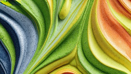 Abstract swirls of vibrant pastel colors