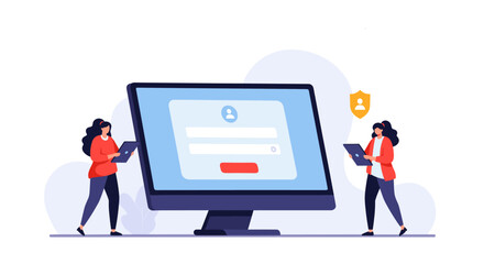 Fototapeta premium Secure user login and authentication process for digital platforms and applications