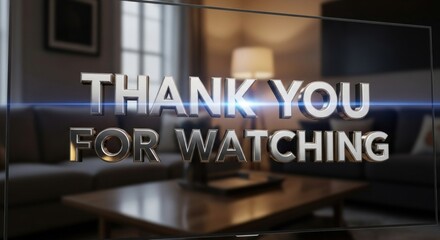 Thank You for Watching A Grateful Message for Viewers in a Cozy Living Room Setting