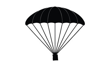 parachute pilot chute silhouette vector illustration