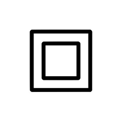 Square shape icon vector illustration outline design element symbol graphic art geometric form black and white