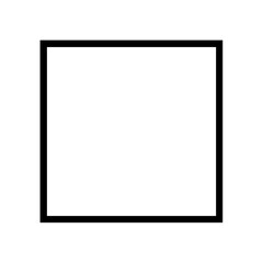 Square shape black border geometric design simple figure line art graphic element abstract form basic shape outline 2d shape