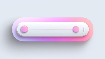 Oval volume slider, 3D effect, pastel colors