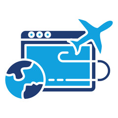 Travel Apps Flat Blue Icon