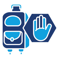 Trip Cancellation Flat Blue Icon