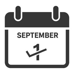 September Calendar: Illustrative representation of September first, symbolising planning, date, and schedule. Emphasising a sense of organisation and importance.