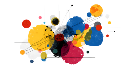 Off-centered artwork showing visual play