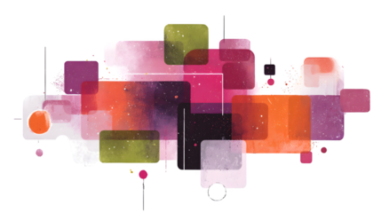 Uneven shapes forming a modern abstract design