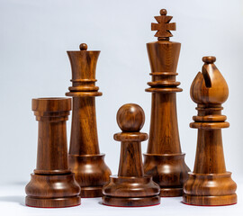 Fototapeta premium Handcrafted Strategy: Premium Chess Pieces