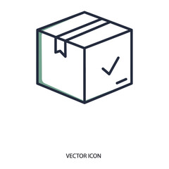 Delivery Box Icon: This image captures a minimalistic illustration of a delivery box, perfect for conveying concepts of shipping, online orders, and logistics.