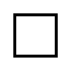 Square shape black border geometric form simple outline frame graphic design vector illustration element