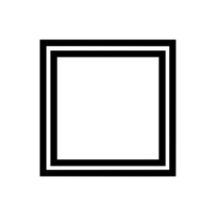 Fototapeta premium Square shape black border frame outline graphic design vector illustration element simple geometric shape art 100