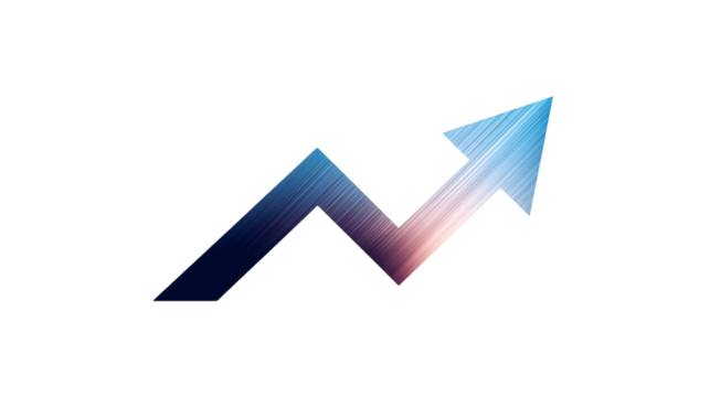 Dynamic Upward Trend Arrow Symbolizing Growth and Success