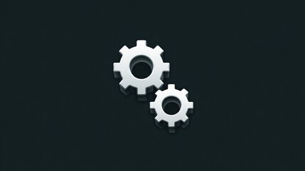 Simple gearbox icon showing mechanical parts, perfect for technical manuals, machinery branding, and industrial equipment marketing.