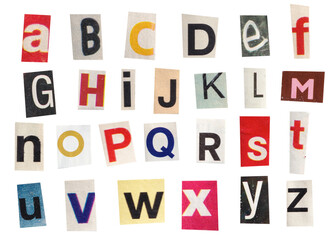 ransom collage alphabet