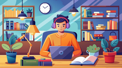 Remote Learning Illustration