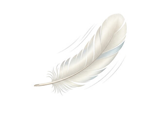 Obraz premium Elegant White Feather Falling
