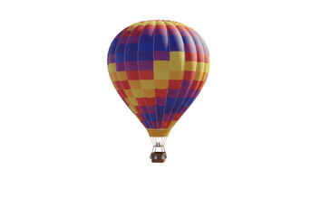 Fototapeta premium Vibrant Hot Air Balloon Floating