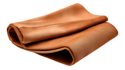 Faux suede leggings, camel brown color, sleek and soft texture, isolated on white background