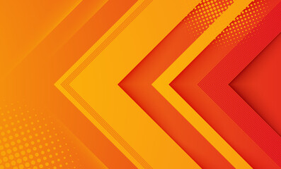 Abstract orange background with geometric patterns and modern vector design