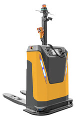 Back view yellow robotic forklift © Ratchapon