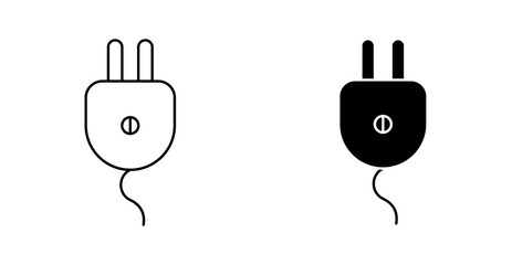 Plug Vector Icon - Outline & Filled Icon