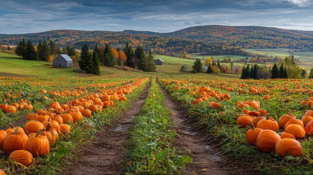 Autumn Pumpkin Patch in Rolling Hills