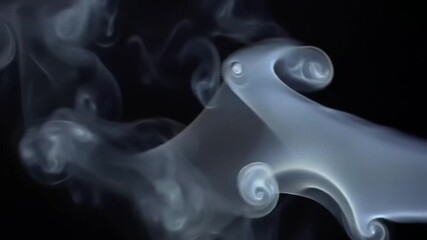Ethereal smoke swirls gracefully against a dark backdrop creating a mesmerizing effect - Powered by Adobe