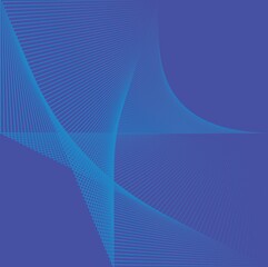 Abstract blue wave pattern on solid blue background