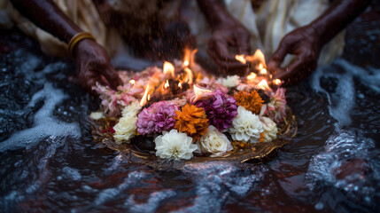 Discover the rituals of a Hindu funeral in India, from the offering of funeral flowers and chanting of mantras to ash immersion in sacred rivers, reflecting deep cultural beliefs a