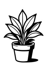 Lush Potted Houseplant - Fresh Greenery for Indoor Decor