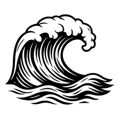 Naklejka premium Powerful Ocean Wave - Dynamic Symbol of Nature and Sea