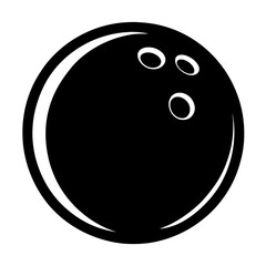A classic vector illustration of a bowling ball, perfect for designs related to the popular sport and recreational activity.