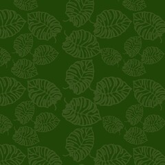 seamless background with leaves