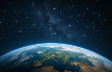 Obraz premium View from space of planet Earth.