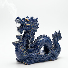 chinese dragon statue isolated on white background