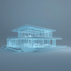 Modern 3D Hologram House Design for Futuristic Architecture Concepts