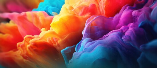 Fototapeta premium 3d render, abstract, colorful clouds, vibrant colors, smoke, explosion, fantasy, digital art, 8k, highly detailed 