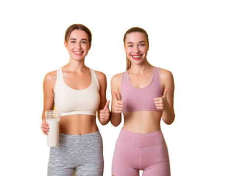 Fitness inspiration with two women enjoying healthy lifestyle choices
