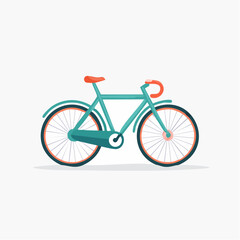 Fototapeta premium Modern flat design bicycle for eco-friendly urban travel